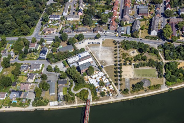 Aerial photo, Steinmeister's beer garden - Oskar am Kanal, Herne, Ruhr area, North