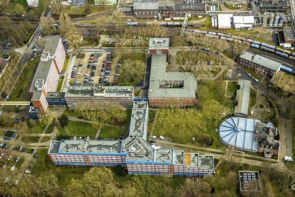 Aerial view, Shamrock Park on which a future centre with two 17-storey high-rise buildings is