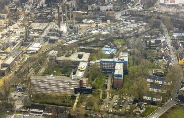 Aerial view, Shamrock Park on which a future centre with two 17-storey high-rise buildings is