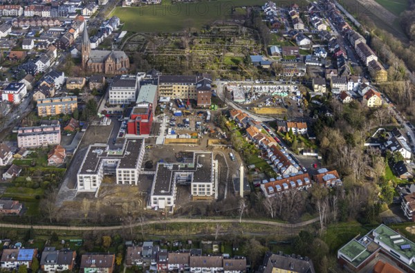 Aerial view, Widumer Höfe senior centre on the campus of the St.Elisabeth Group at