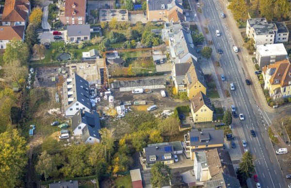 Aerial view, construction site, residential buildings Ostenallee, Uentrop, Hamm, Ruhr area, North