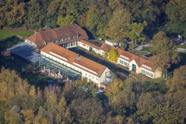 Aerial view, Gut Sternholz, hotel in the forest, Uentrop, Hamm, Ruhr area, North Rhine-Westphalia,