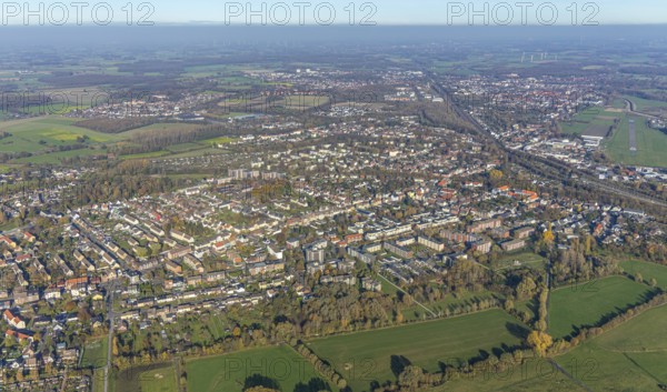 Aerial photo, Hammer Norden, Bockum-Hövel, Nordenstiftsweg, Bockumer Weg, Hamm, Ruhr area, North