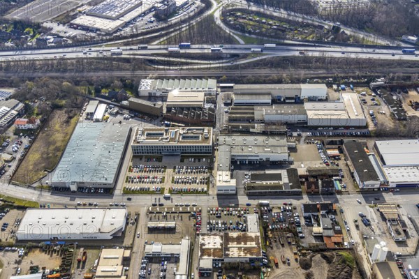 Aerial photo, Vulkan plant, industrial area between motorway A42 / federal road B226 and