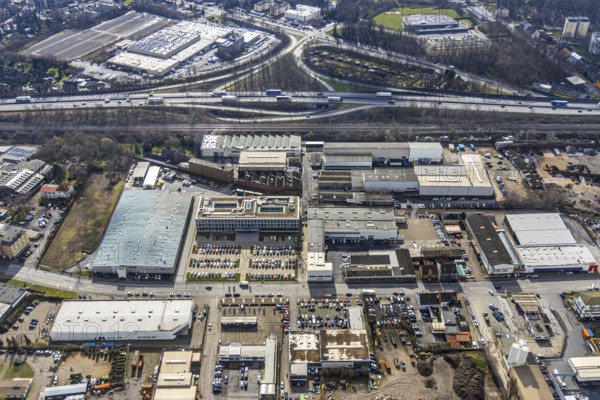 Aerial photo, Vulkan plant, industrial area between motorway A42 / federal road B226 and