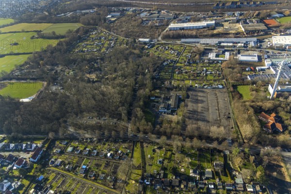 Aerial view, animal park Hamm, climbing park Hamm, new car park at the animal park Hamm, Hamm, Ruhr