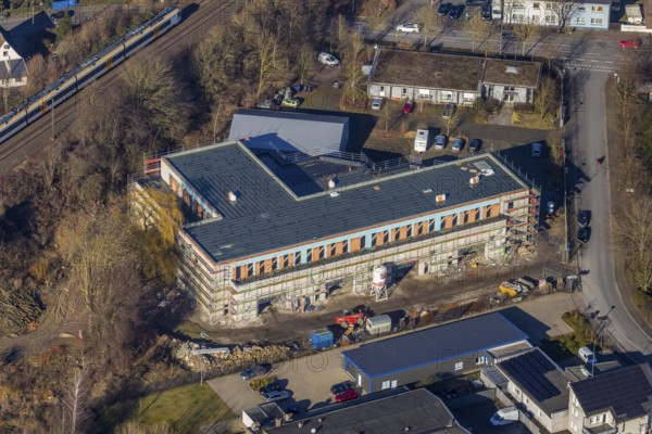 Aerial view, Lilienthalstraße construction area, commercial property with office and storage space
