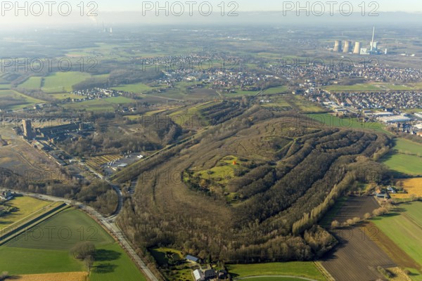 Aerial photo, Kissinger Höhe, slag heap, Humbert-Halde, Hamm, Ruhr area, North Rhine-Westphalia,