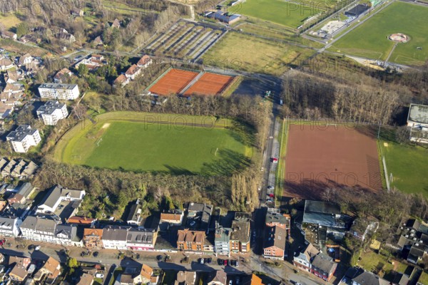 Aerial view, Glück-Auf-Stadion, Lippepark Hamm - Schacht Franz, Herringen, Hamm, Ruhr area, North