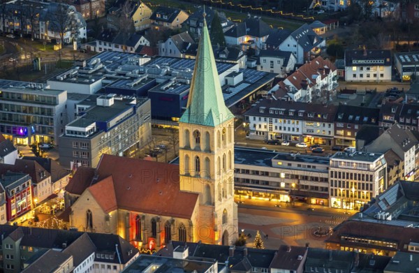 Aerial view, Press House Hamm, Westfälischer Anzeiger, editorial office building, Lippewellle Hamm