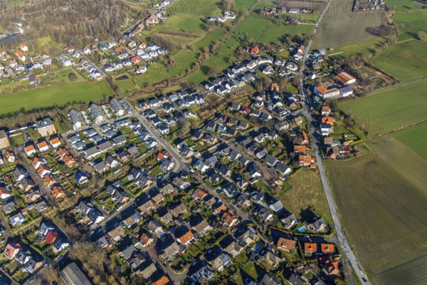 Aerial view, local view Braam-Ostwennemar, development area Im Grünen Winkel, primary school Im