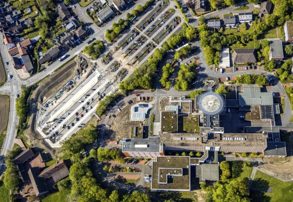 Aerial view, hospital We have updated our terms of use. Familiarise yourself with them