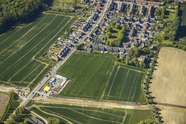 Aerial view, pipeline in the south of Bockum-Hövel, Hamm, Ruhr area, North Rhine-Westphalia,