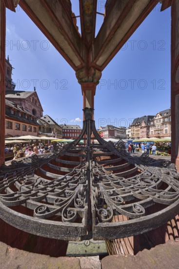 Market fountain, fountain, renaissance style, wrought iron, decorations, general architecture,