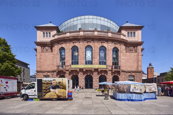 Mainz State Theatre, Philharmonic, Theatre, Hofbaumeister Georg Moller, lantern, weekly market