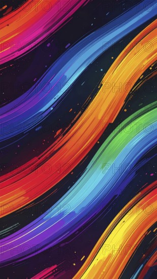 Abstract digital art featuring vibrant, intersecting neon lines creating a geometric pattern,