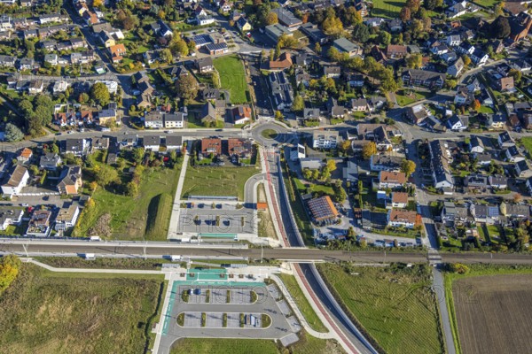 Aerial view, Westtünnen station on Südfeldweg and Von-Thünen-Straße for the future railway station,