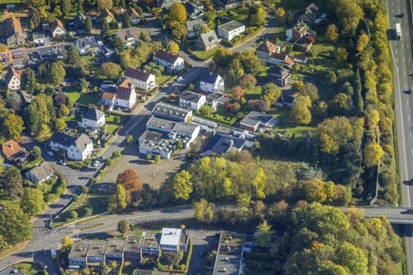 Aerial view, residential development Wambelner Straße, Rhynern district, Hamm, Ruhr area, North