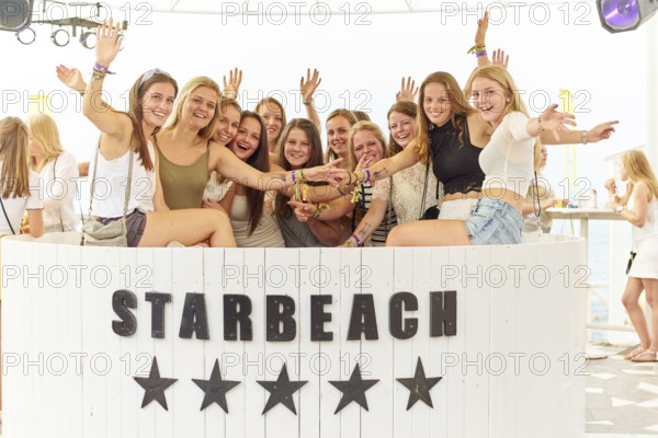 EDITORIAL and NEWS ONLY, festival event party guests at Starbeach events festival Hersonissos,