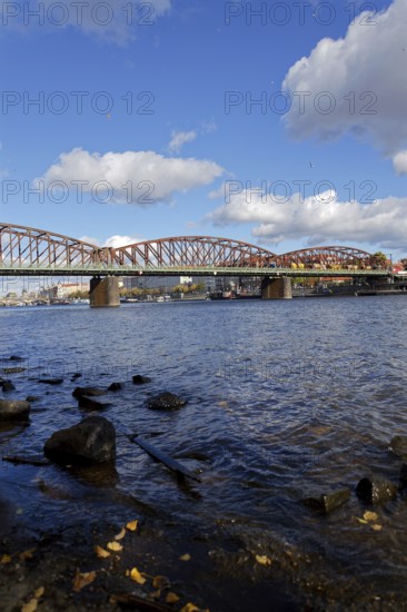 Old Vysehrad railway bridge linking the Nusle Valley with Smichov, Vyton, Prague, Czech Republic