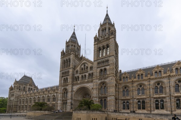 London, United Kingdom - 15 May 2025: Exterior view of the historic Natural History Museum in South