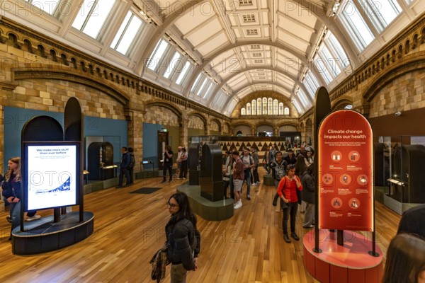 London, United Kingdom - 15 May 2025: People engaging with the informative modern displays at