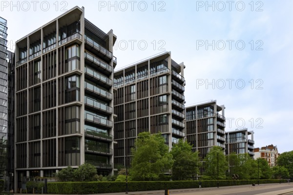 London, United Kingdom - 15 May 2025: Luxury modern residential architecture: exclusive high-rise