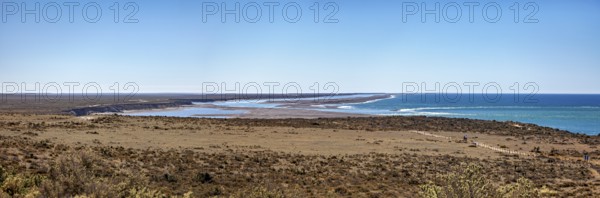 Pristine coastal plain extending into the expanse of the blue sea, the countryside of Peninsula