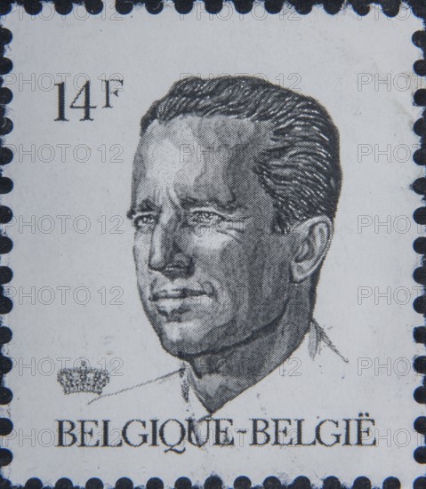 Baudouin of Belgium (1930-1993), King of the Belgians during 1951-1993. Portrait on a Belgian