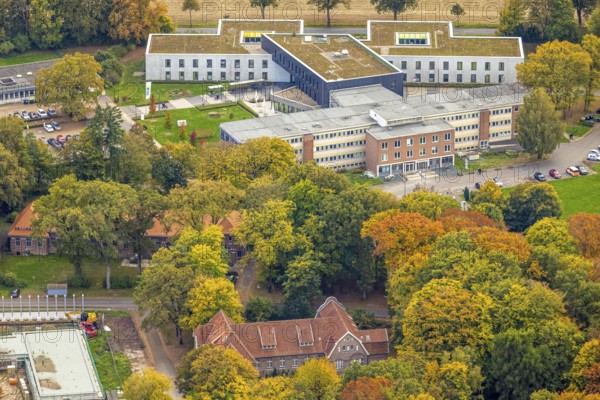 Aerial view, LVR-Klinik Bedburg-Hau, LVR-Klinik Bedburg-Hau Department of Adult Psychiatry, Autumn