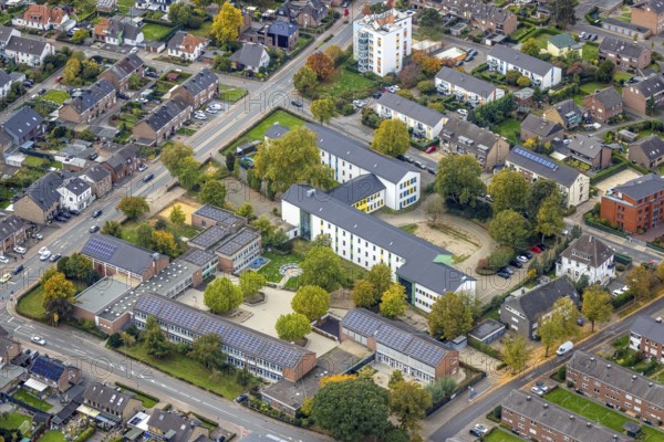 Aerial view, Kleve vocational college in the Kleve district Goch school town, Arnold Janssen