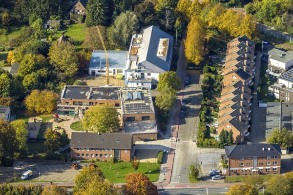 Aerial view, row house housing development Alte Delogstraße, CJD Institute for Continuing Education