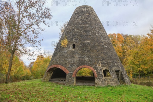 Glassworks tower of the former Steinkrug glassworks on the edge of the Deister, municipality of