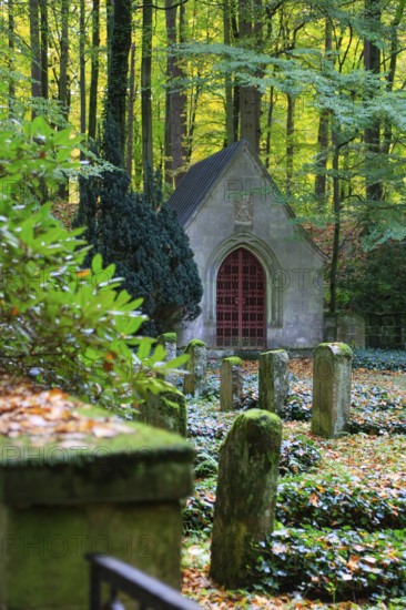 Forest cemetery of the Freiherr Knigge family in the Kniggeschen Forest of the Deister near
