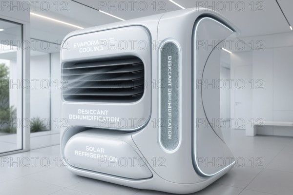 This innovative appliance features desiccant dehumidification and solar refrigeration for optimal