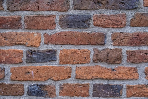 House wall, brick wall, brick wall, background, texture, Münsterland, North Rhine-Westphalia,