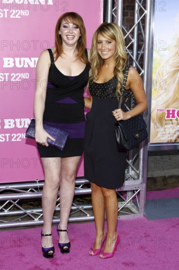 Ashley Tisdale and Jennifer Tisdale at the Los Angeles premiere of 'House Bunny' held at the Mann