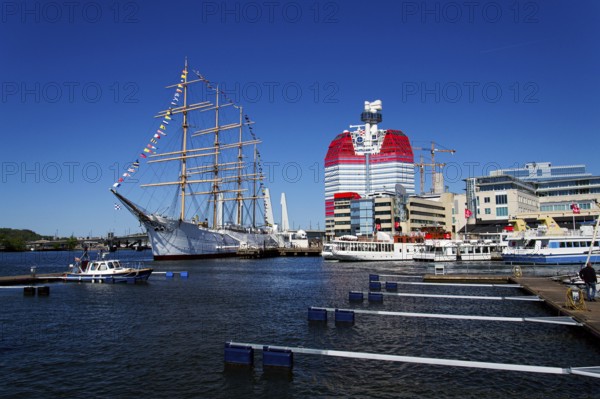 The Lilla Bommen building called Lipstick at harbor on Gota river bank on May 12, 2025 in
