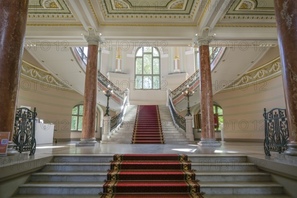 Foyer, staircase, Latvian National Museum of Art LNMM, Jana Rozentala laukums, Riga, Latvia
