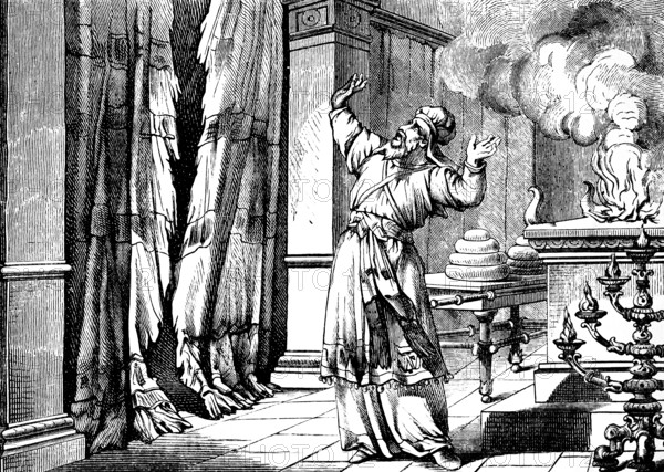 The curtain is torn, the way is open, letter to the Hebrews, chapter 1, altar, fire, smoke,