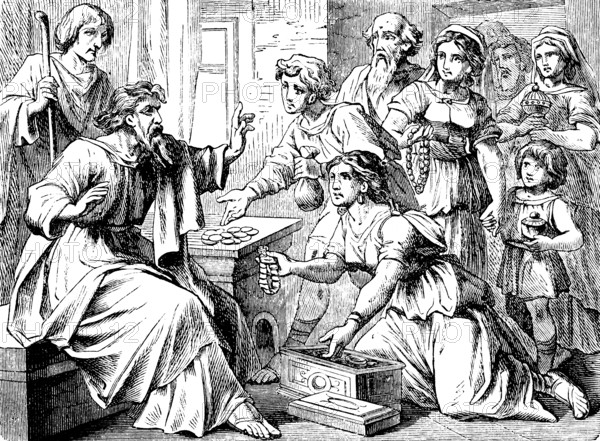 Paul receives gifts of love for the poor Christians in Jejuselah, Who collects much does not have