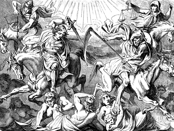 Opening of the four seals, The Revelation of the Evangelist St. John, chapter 6, ray of light,