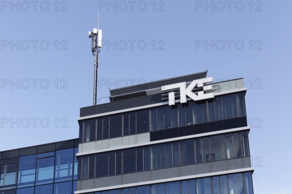 Thyssen Krupp Elevator, TKE, logo at company headquarters, elevator and escalator company,
