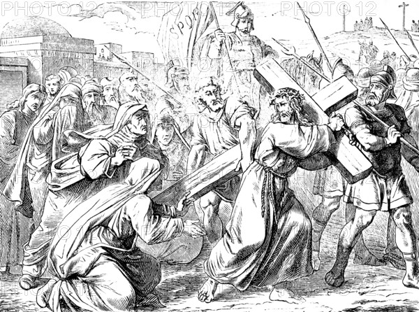 Jesus carrying his cross, Gospel of John, chapter 19, John the Baptist, Pilate, people, anger,