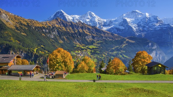 Mountain inn in the hamlet of Sulwald with views of Wengen, Eiger 3967m, Mönch 4110m and Jungfrau