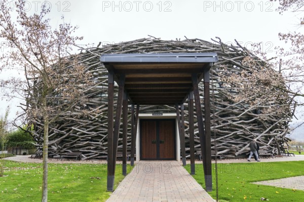 OLBRAMOVICE, CZECH REPUBLIC - NOVEMBER 23 2019: Storks Nest riding arena covered with wood