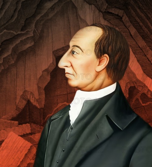 Portrait of James Hutton, 1726 – 1797, Scottish geologist, agriculturalist, naturalist and