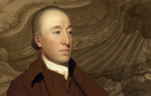 Portrait of James Hutton, 1726 – 1797, Scottish geologist, agriculturalist, chemical manufacturer,