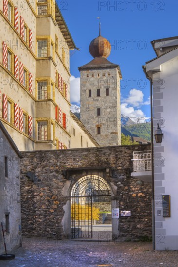 Stockalper Palace in the Old Town, Brig, Rhone Valley, Valais, Switzerland