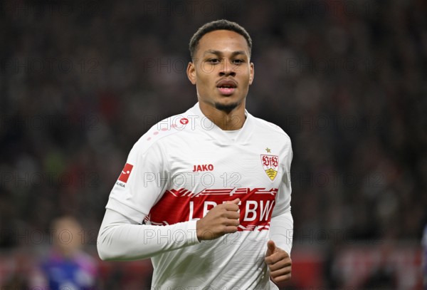 Nikolas Nartey VfB Stuttgart (28) portrait MHPArena, MHP Arena Stuttgart, Baden-Württemberg,